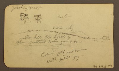 Raues Gebirge über einer Ebene; Verso: Figuren, Landschaft, 12. Dezember 1884 von Frederic Edwin Church