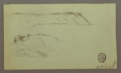 Ruinen umgeben von Mauern, Zelte, zwei Figurenstudien, 28. April 1868 von Frederic Edwin Church