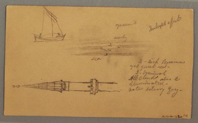 Segelschiff, Gebirgsküste, Inseln, 29. Mai 1868 von Frederic Edwin Church