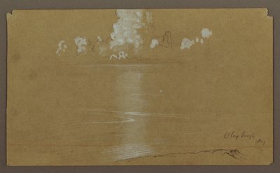 Meereslandschaft, Bloxburgh; Verso: Hügel und Meer, August 1865 von Frederic Edwin Church