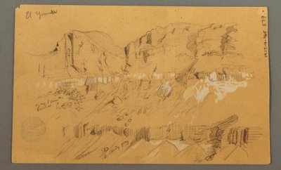 Skizzen, El Yemen Tal, "Arabien", möglicherweise 1868, 20. Februar von Frederic Edwin Church