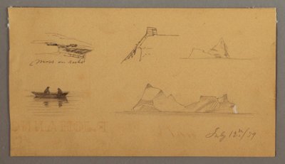 Zeichnung, Skizzen aus Labrador, 12. Juli 1859 von Frederic Edwin Church