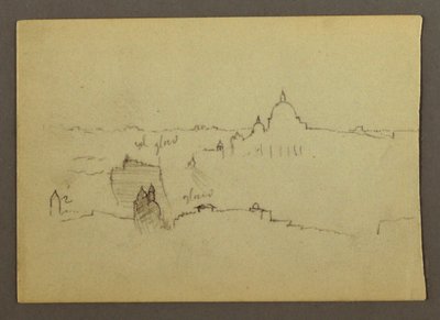 Petersdom von Norden gesehen gegen die Hügel und Skyline von Rom, Januar 1869 von Frederic Edwin Church