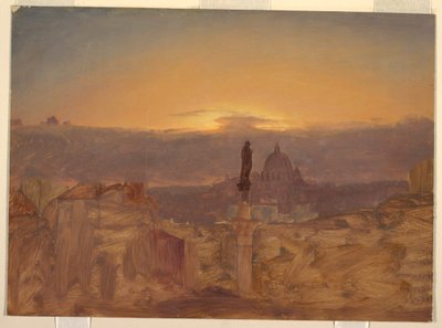 Petersdom vom Pincio, Rom, Ende 1868 oder Anfang 1869 von Frederic Edwin Church
