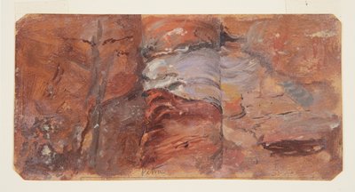 Studie von Felsen, Petra, Februar 1868 von Frederic Edwin Church
