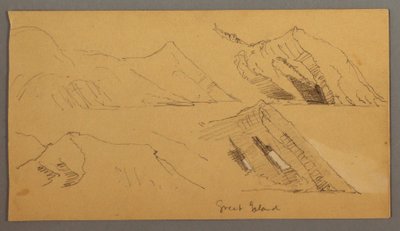 Studie von Felsklippen, möglicherweise 1859 von Frederic Edwin Church