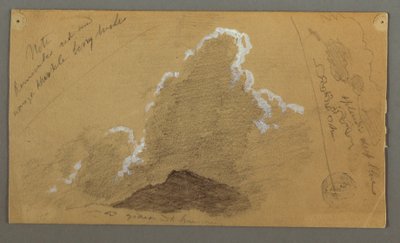 Gipfel mit großen Wolken von Frederic Edwin Church