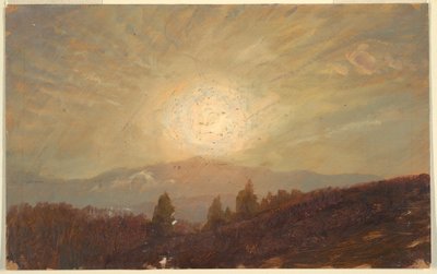 Zeichnung, Sonnenuntergang, 1855–65 von Frederic Edwin Church