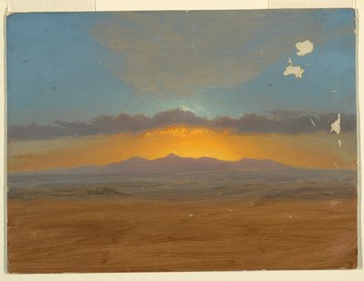 Zeichnung, Sonnenuntergang, 1865–66 von Frederic Edwin Church
