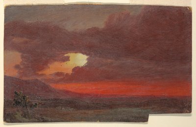 Zeichnung, Sonnenuntergang, Hudson, New York, Juli 1861 von Frederic Edwin Church