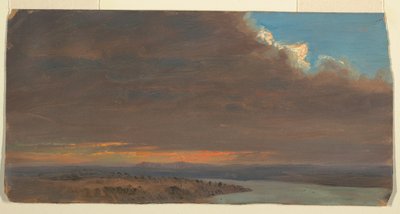 Zeichnung, Sonnenuntergang, Hudson Valley, New York, 1870–80 von Frederic Edwin Church