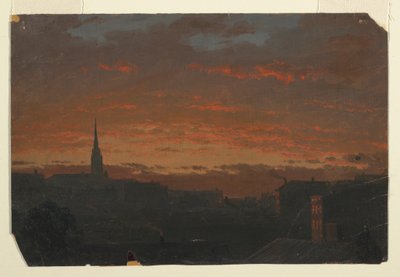 Sonnenuntergang bei Hudson, New York von Frederic Edwin Church