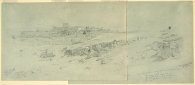 Zeichnung, Tempel am Morgen, Baalbek, 12. Mai 1868 von Frederic Edwin Church