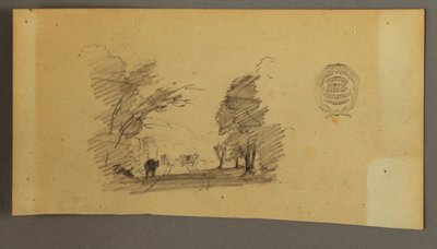 Drei Kühe auf einer Straße im Wald, ca. 1845 von Frederic Edwin Church