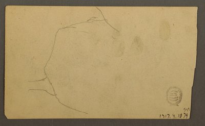 Zeichnung, Baumwurzeln über einen Felsen wachsend (Turner Mountain), 1877 von Frederic Edwin Church