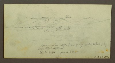 Zwei Figuren und zwei Kamele am Lagerfeuer, Figuren- und Kamelstudien von Frederic Edwin Church