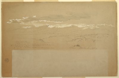 Ansicht einer Bergkette, Ecuador, 27. Juni 1857 von Frederic Edwin Church