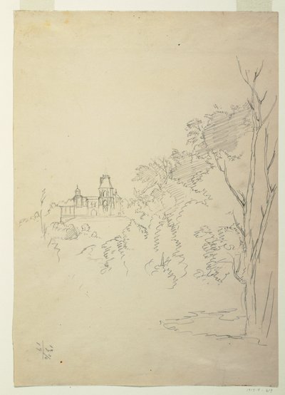 Ansicht von Olana, dem Haus des Künstlers, Hudson, New York, ca. 1872 von Frederic Edwin Church