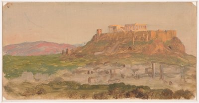 Ansicht der Akropolis von Süden, Athen, April 1869 von Frederic Edwin Church