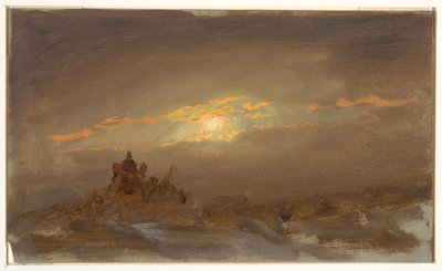 Winterlandschaft bei Mondschein, ca. 1870 von Frederic Edwin Church