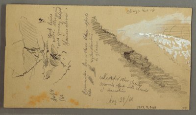 Frauen waschen an einem Trog, Berge, 28. August 1868 von Frederic Edwin Church