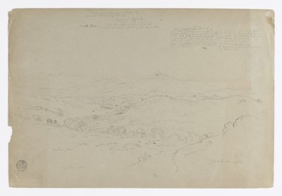 Studie. Landschaft mit Mount Puresé. Skizze. Landschaft von Frederic Edwin Church