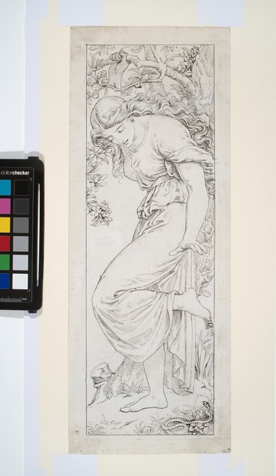 "Der boshafte Schwätzer," Studie für die Kapelle der Himmelfahrt, undatiert von Frederic James Shields