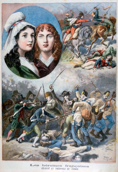 Felicite und Theophile de Fernig, französische Heldinnen, 1792, 1894 von Frederic Lix