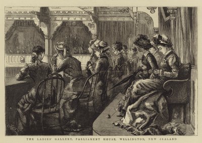 Die Damengalerie, Parlamentsgebäude, Wellington, Neuseeland von Frederic Villiers