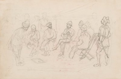 Das Treffen zwischen Cavagnari und dem Khan von Lalpura in Dakka im Februar 1879 von Frederic Villiers