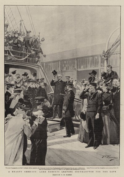 Ein herzlicher Abschied, Lord Roberts verlässt Southampton in Richtung Kap von Frederic de Haenen