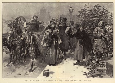 Silvester in Russland, Geschenke auf der Straße kaufen von Frederic de Haenen