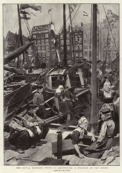 Die königlichen Hochzeitsfeiern in Amsterdam, ein Feiertag in den Docks von Frederic de Haenen