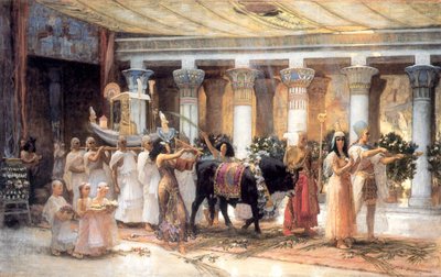 Die Prozession des heiligen Stiers Apis von Frederick Arthur Bridgman