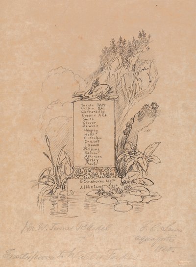 Frontispiz zu Mr. Fawkes Katalog von Frederick Christian Lewis the Elder