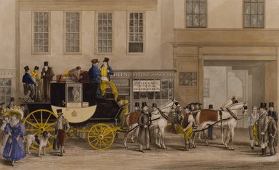 Die Blenheim, verlässt das Star Hotel, Oxford von Frederick James Havell
