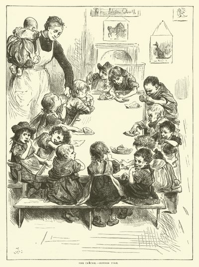 Die Krippe - Essenszeit von Frederick L. Bernard