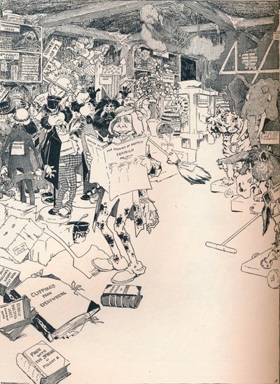 Der Eigentumsraum eines cleveren Karikaturisten, ca. 1890 von Frederick Richardson
