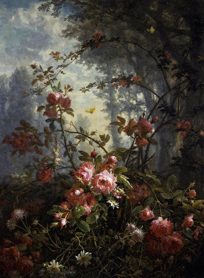 Studie von Rosen und Schmetterlingen von Frederick William Meyer