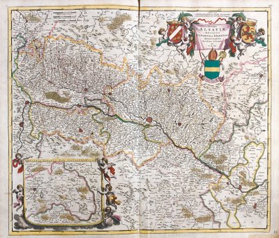 Karte des Herzogtums Elsass (Frankreich) von Frederick de Wit