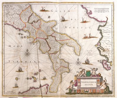 Karte des Königreichs Neapel (Italien) von Frederick de Wit