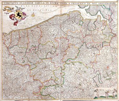 Zeeland, Nord-Pas-de-Calais, Flämische Region, Wallonien, Brüssel, Niederlande, Frankreich, Belgien von Frederick de Wit
