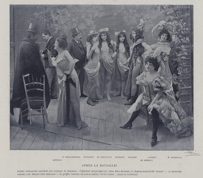 Schauspielerinnen im Théâtre des Variétés, Paris, nach einer Aufführung von French Photographer