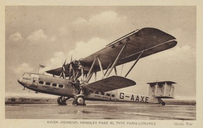 Flugzeug Hengist Hendley Page 42, Typ Paris-London von French Photographer