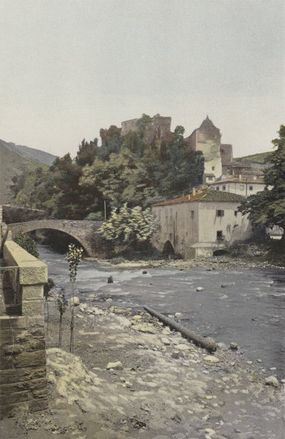 Axat, Kirche und Überreste des alten Schlosses von French Photographer