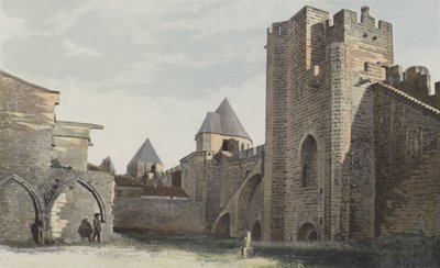 Carcassonne Zitadelle, Südseite, Turm Saint-Nazaire (vor vollständiger Restaurierung) von French Photographer