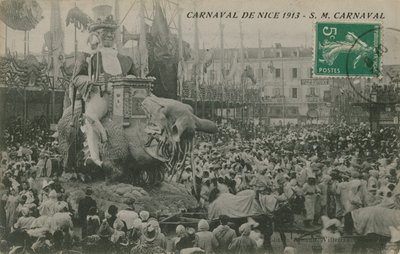 Karneval von Nizza 1913 von French Photographer