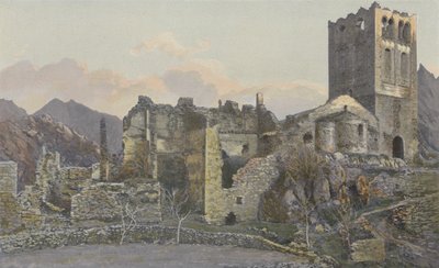 Casteil, Ruinen des alten Klosters St-Martin-du-Canigou von French Photographer