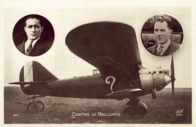 Dieudonne Costes und Maurice Bellonte, französische Flieger von French Photographer