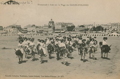 Eselreiten am Strand von Les Sables-d